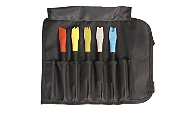 【中古】【輸入品・未使用】Mercer Culinary Silicone Plating Brush Set - 5 Brushes and a Carrying ..