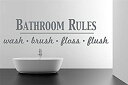 【中古】【輸入品・未使用】Bathroom Rules Wash Brush Floss Flush Quote Saying Wall Sticker | R...