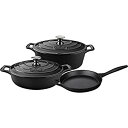 【中古】【輸入品・未使用】La Cuisine ピース エナメル鋳鉄 5個セット プロレンジ 3.75クォート ソテー 6.75クォート 楕円形 蓋付き 10イ...