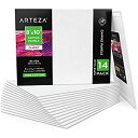 【中古】【輸入品・未使用】Arteza 絵画用キャンバスパネル、8x10 インチ、14枚セット、下塗り済み、無地、綿100%、再生ダンボール芯、アクリル、油絵具...