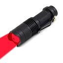 【中古】【輸入品 未使用】WindFire 懐中電灯 CREE Q5 LED ハンディライトズーム機能付き3モード ハンチング 夜釣り 天文学 天体観測 夜間の撮影 (赤色光) 並行輸入品