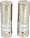 【中古】【輸入品・未使用】Yair Emanuel Hammered Nickel Salt and Pepper Shaker Set- Silver Rin...