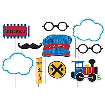 【中古】【輸入品 未使用】All Aboard Photo Booth Props Set