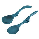 【中古】【輸入品・未使用】Rachael Ray キッチンツールとガジェット 焦げ付き防止器具/レイジースプーンとおたま 2ピース マリンブルー