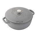 【中古】【輸入品・未使用】Staub 鋳鉄 3.75クォート エッセンシャル フレンチオーブン ルースター グレー グラファイトグレー