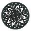 šۡ͢ʡ̤ѡOgrmar 17cm Diameter Decorative Cast Iron Round Trivet with Vintage Pattern for Rustic Kitchen Or Dining Table with Rubber Pegs (17cm%