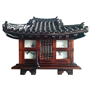 楽天ムジカ＆フェリーチェ楽天市場店【中古】【輸入品・未使用】Korea Traditional Styled Tiles House Stand Mood Lamp Housewarming Party Present Korean House Design Decorative Art Lantern Table Light