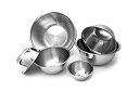 【中古】【輸入品 未使用】Baking Essentialsスターターキット ステンレススチール セットの6 Mixing Bowls 4測定カップ 計量スプーン 6長方形Measuring Spoons フラ