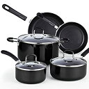 【中古】【輸入品・未使用】Cook N Home 8-Piece Nonstick Heavy Gauge Cookware Set / 8個のNonstick...