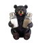 šۡ͢ʡ̤ѡSeason Beary Carefully Black Bear Salt and Pepper Shaker Holder 18cm (Shakers Included)