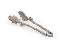 【中古】【輸入品・未使用】Vagabond House ピューター オークの葉模様 アイス パン トング 長さ8インチ
