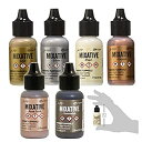 【中古】【輸入品・未使用】Ranger Tim Holtz メタリックミックス | 6色セット シルバー、ゴールド、ローズゴールド、ガンメタル、パール、銅