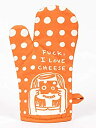 【中古】【輸入品・未使用】Blue Q オーブンミット Fuck%カンマ% I Love Cheeseスーパー断熱キルティング、ナチュラルフィット形状、綿100%、オレンジ、高さ12.5インチ×幅7.5