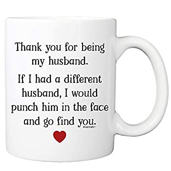 【中古】【輸入品 未使用】Thank You For Being My Husband Coffee Mug - 11oz Cup for Husband カンマ Dads カンマ Boyfriend カンマ Men - Birthday カンマ Christmas カンマ Fathe