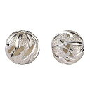 【中古】【輸入品・未使用】50pcs x 925 スターリング シルバー 8mm (0.31インチ) フィリグリー フラワー パターン ラウンド スペーサー ビ...