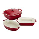 【中古】【輸入品・未使用】Staub Ceramics ベーキングディッシュ4点セット チェリー