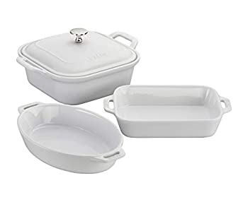 【中古】【輸入品・未使用】Staub Ceramics ベーキングディッシュ4点セット ホワイト