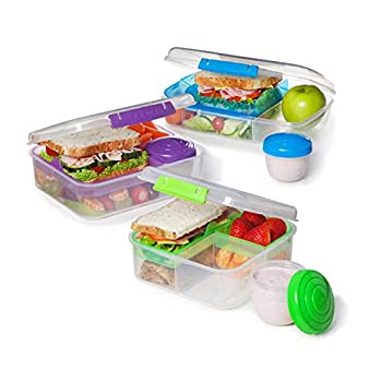 【中古】【輸入品・未使用】Sistema 弁当箱 食品保存容器 1.7カップ 4個パック