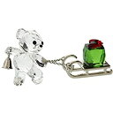 【中古】【輸入品・未使用】(スワロフスキー) SWAROVSKI クリスベア クリスマス 2019年度限定生産品 4.1 x 7.3 x 2.5 cm (クリア×レッド×グリーン) 5464863 KRIS BEAR C