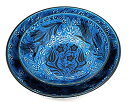 【中古】【輸入品・未使用】ハンドメイド トルコ製セラミック陶器セット サービングボウル 8インチと10インチ (ブルー)