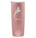【中古】【輸入品・未使用】(フェアリービリーブ) Fairy Believeローズゴールド二重壁真空断熱ステンレススチールタンブラー トラベルマグ Skinny...