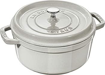 【中古】【輸入品・未使用】Staub 鋳鉄 5.5クォート ラウンドココット ホワイトトリュフ