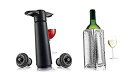 【中古】【輸入品・未使用】Vacu Vin ワインセーバーポンプ 真空ボトルストッパー2個付き ブラック