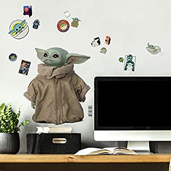 yÁzyAiEgpzRoomMates The Mandalorian The Child Peel and Stick Wall Decals