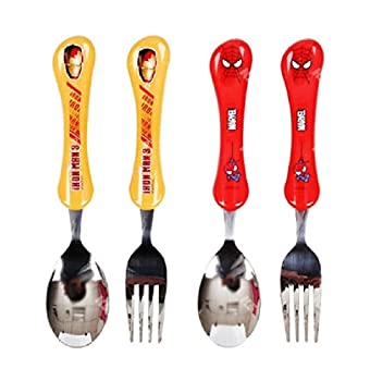 【中古】【輸入品・未使用】Marvel Heroes Orthodontic spoon Chopsticks fork Case Set マーベルヒーローズ矯正スプーン箸フォークケースセット[並行輸入品] (Spiderman+Ir