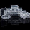 【中古】【輸入品・未使用】SATINIOR 12個パック 透明プラスチックビーズストレージコンテナボックス ヒンジ蓋付き ビーズなど用 (2.52 x 2.52...