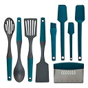 【中古】【輸入品・未使用】(テイストオブホーム) Taste of Home Ultimate ナイロンとシリコンキッチン用品9点セット シーグリーンとチャコー...