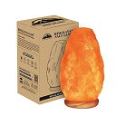 【中古】【輸入品 未使用】(Medium Salt lamp (2.3-3.6kg)) - WBM Himalayan Glow 1001 Hand Carved Natural Salt Lamp with Genuine Neem Wood Base/Bulb and Dimmer Cont