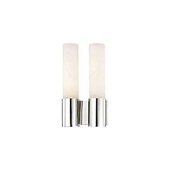 【中古】【輸入品・未使用】Hudson Valley Lighting 8214-PN Barkley 2灯 LED 高さ14インチ 壁取り付け用燭台 光沢ニッケル仕上げ