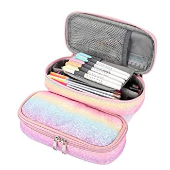 【中古】【輸入品・未使用】mibasies レインボーペンシルケース ガールズ キッズ ソフトペンボックスポーチ