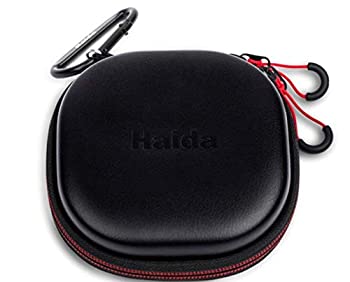 Haida 5フィルター ハードべっ甲収納/トラベルジッパーケース カラビナ付き 最大82mmフィルターに対応 HD4480