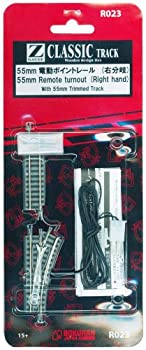【未使用】【中古】ロクハン Zゲージ R023 55mmポイントレール 右分岐 1本入り (55mmカット済レール1本付き)