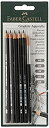 【中古】Faber-Castell 水彩グラファイト鉛筆 5硬度入 ブリスターセット ブラシ付