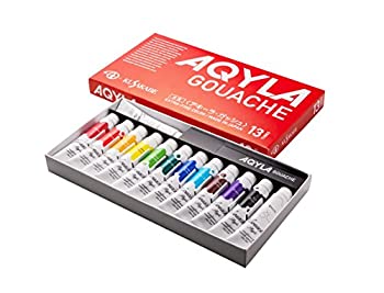 【未使用】【中古】クサカベ アクリルガッシュ アキーラガッシュ 13色セット 11ml(4号)