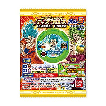 【中古】ドラゴンボール ディスクロスガム3 20個入 食玩・ガム (ドラゴンボール)当店取り扱いの中古品についてこちらの商品は中古品となっております。 付属品の有無については入荷の度異なり、商品タイトルに付属品についての記載がない場合もございますので、ご不明な場合はメッセージにてお問い合わせください。 買取時より付属していたものはお付けしておりますが、付属品や消耗品に保証はございません。中古品のため、使用に影響ない程度の使用感・経年劣化（傷、汚れなど）がある場合がございますのでご了承下さい。また、中古品の特性上ギフトには適しておりません。当店は専門店ではございませんので、製品に関する詳細や設定方法はメーカーへ直接お問い合わせいただきますようお願い致します。 画像はイメージ写真です。ビデオデッキ、各プレーヤーなど在庫品によってリモコンが付属してない場合がございます。限定版の付属品、ダウンロードコードなどの付属品は無しとお考え下さい。中古品の場合、基本的に説明書・外箱・ドライバーインストール用のCD-ROMはついておりませんので、ご了承の上お買求め下さい。当店での中古表記のトレーディングカードはプレイ用でございます。中古買取り品の為、細かなキズ・白欠け・多少の使用感がございますのでご了承下さいませ。ご返品について当店販売の中古品につきまして、初期不良に限り商品到着から7日間はご返品を受付けておりますので 到着後、なるべく早く動作確認や商品確認をお願い致します。1週間を超えてのご連絡のあったものは、ご返品不可となりますのでご了承下さい。中古品につきましては商品の特性上、お客様都合のご返品は原則としてお受けしておりません。ご注文からお届けまでご注文は24時間受け付けております。当店販売の中古品のお届けは国内倉庫からの発送の場合は3営業日〜10営業日前後とお考え下さい。 海外倉庫からの発送の場合は、一旦国内委託倉庫へ国際便にて配送の後にお客様へお送り致しますので、お届けまで3週間から1カ月ほどお時間を頂戴致します。※併売品の為、在庫切れの場合はご連絡させて頂きます。※離島、北海道、九州、沖縄は遅れる場合がございます。予めご了承下さい。※ご注文後、当店より確認のメールをする場合がございます。ご返信が無い場合キャンセルとなりますので予めご了承くださいませ。