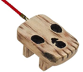 【中古-非常に良い】歌川国芳根付　「国芳もやう正札附現金男 野晒悟助」骸骨下駄