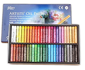 【中古-非常に良い】オイル やわらか パステル 48色 50本 アート チョーク セット