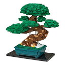 【中古】ナノブロック 盆栽 松 デラックスエディション NB-039