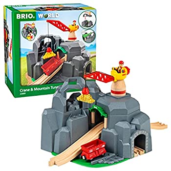 【未使用】【輸入・国内仕様】BRIO (ブリオ) WORLD クレーン&マウンテントンネル [ 木製レール おもちゃ ] 33889