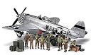 【未使用】【中古】タミヤ 1/48 アメリカ歩兵休息&P-47Dセット