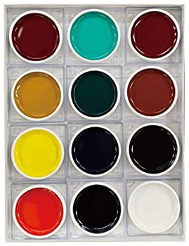 【未使用】【中古】吉祥 日本画用絵具 鉄鉢 12色セット
