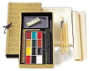 【中古】吉祥 日本画用絵具 顔彩 墨彩画セットNo.1 顔彩12色上製入