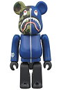 【未使用】【中古】1st CAMO SHARK BE@RBRICK 100% NAVY