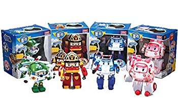 【未使用】【中古】Robocar Poli Deluxe Transformer Toy 4 Set