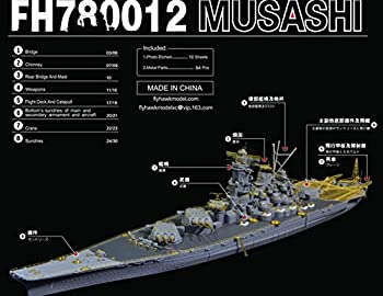 【未使用】【中古】1/700 日本海軍戦列艦「武蔵 」用改造セット for フジミ460024