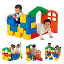 【中古】ピープル 全身でブロック 入って遊べるセット 作ったものに入って遊べる 頭が育つ 作例20通り以上 1歳が自分で積める 5種類23パーツ入り YG-11...